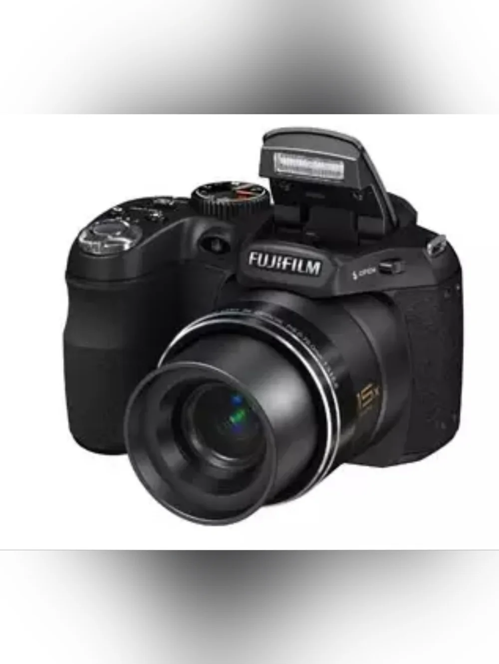 Fujifilm Black Bridge Camera with Built-In Flash